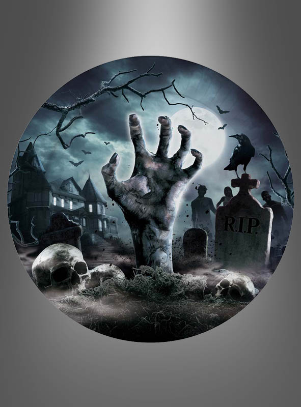 6 pcs Paper Plates Zombie Hand 23cm