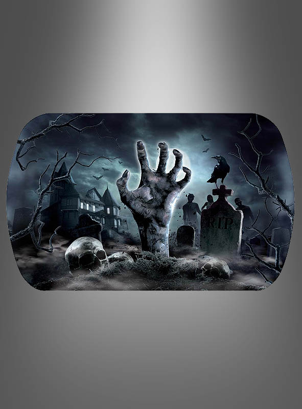 Tray Zombie Hand Halloween 39x25cm