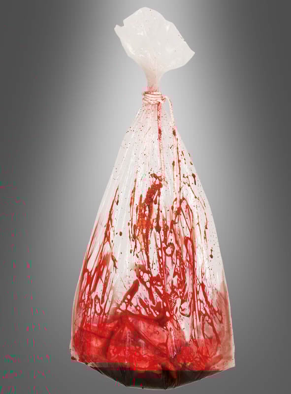 Bag with blood and rope
