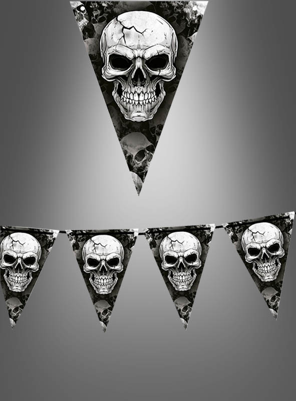 Halloween Totenkopf Pennant Garland 300cm