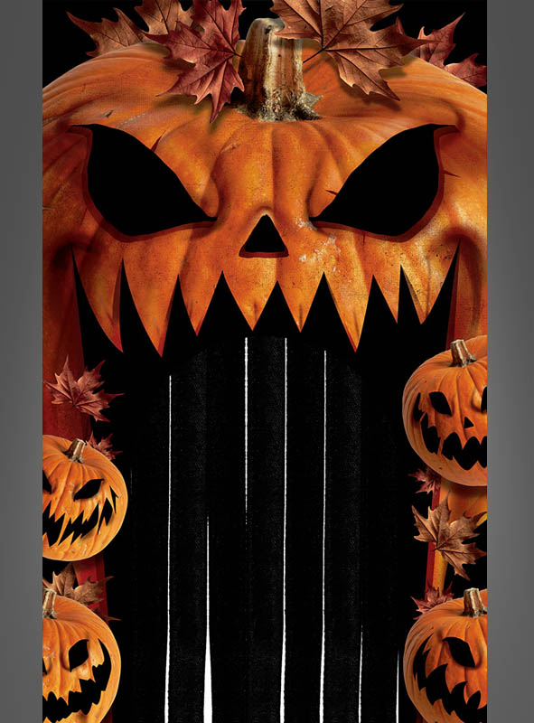 Halloween decoration door cover with pumpkin motif 145x240cm