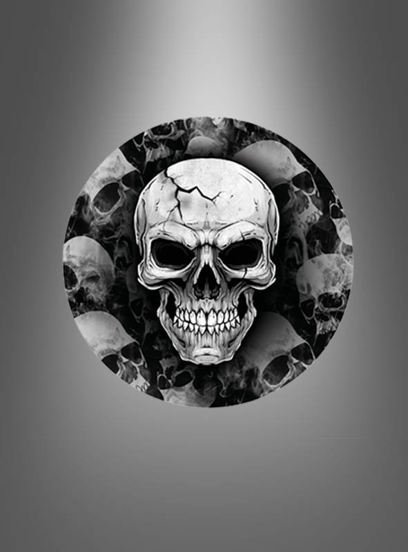6 pcs Halloween skull paper plates 23 cm