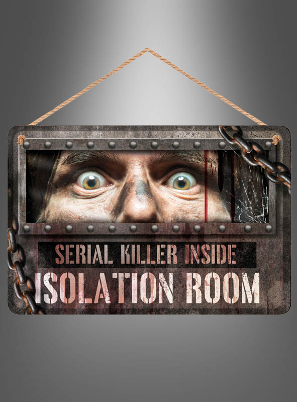 Door Sign Serial Killer 30x20cm Halloween