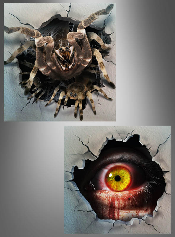 Wall sticker Halloween decoration spider or eye