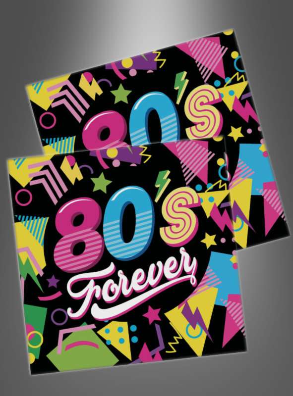 80s Forever Napkins 12 Pieces