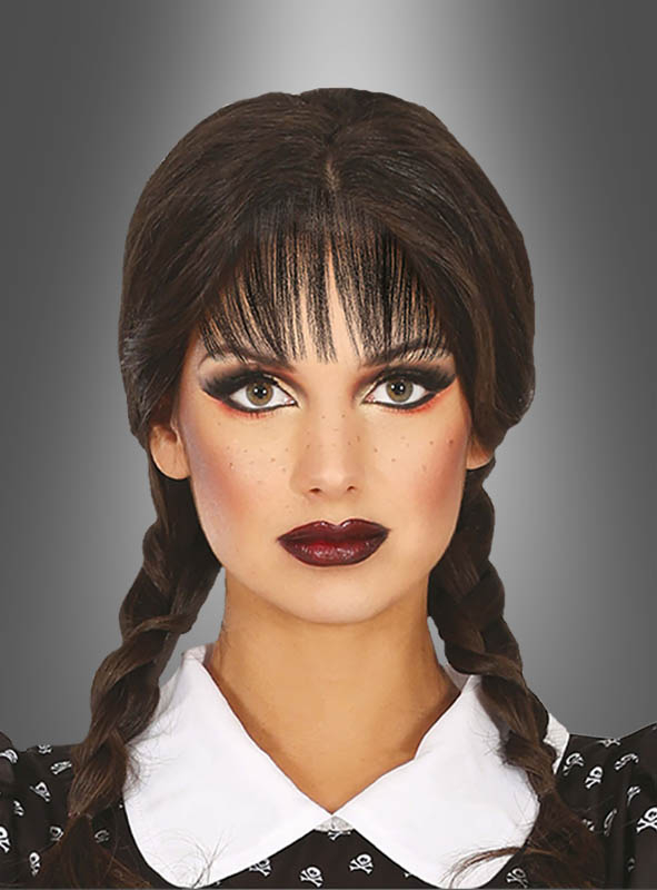 Chinesin Perücke Schwarz Mit Stäbchen - Karneval Kostüm Perücke Für Erwachsene