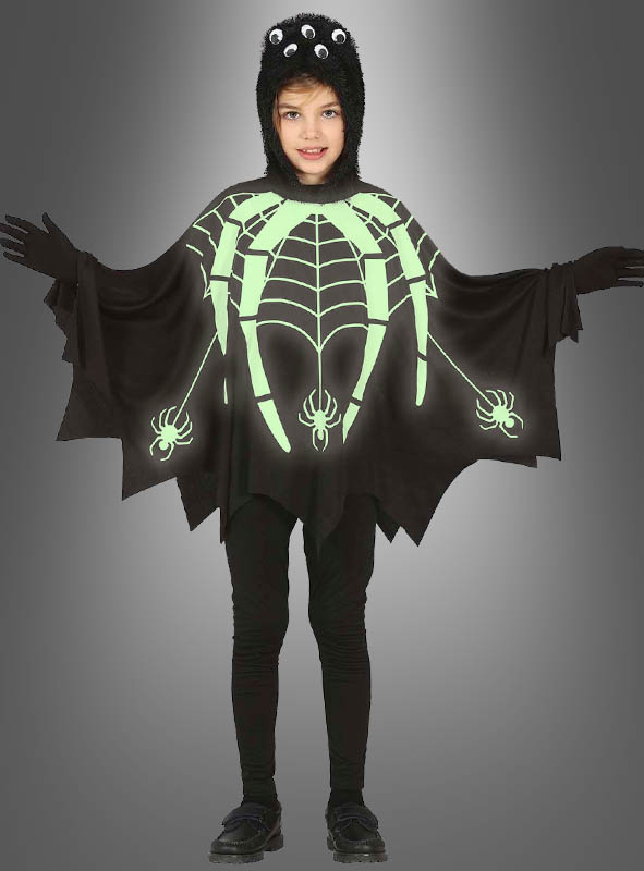 Nachtleuchtendes Spinnen Kostüm für Kinder