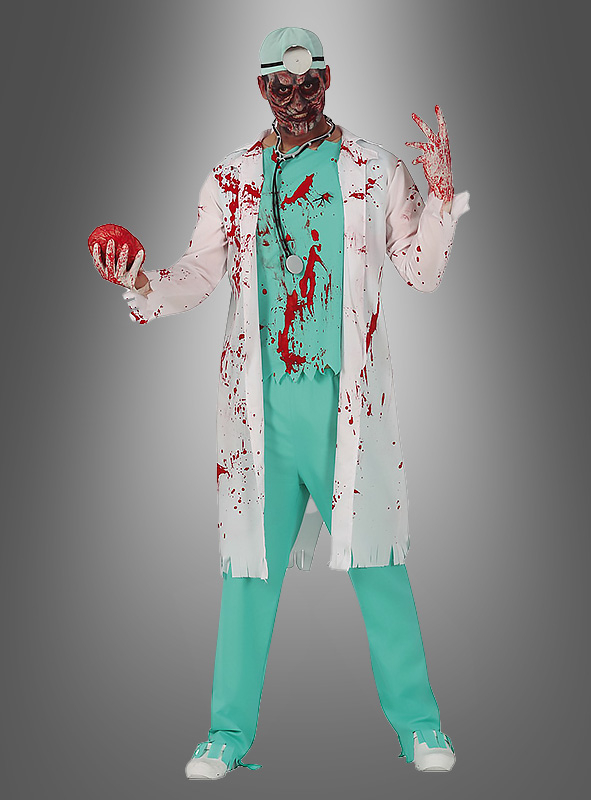 Blutiger Zombie Arzt Doktor Kostüm