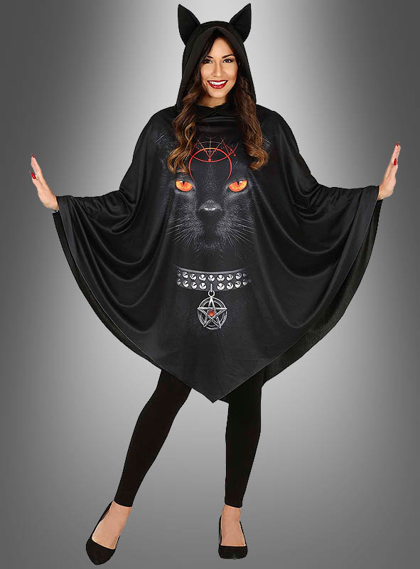 Black hooded poncho shop