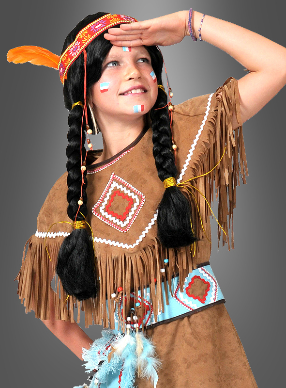 Damen Kostüm Indianerin Squaw Indianerkostüm Karneval Rub 