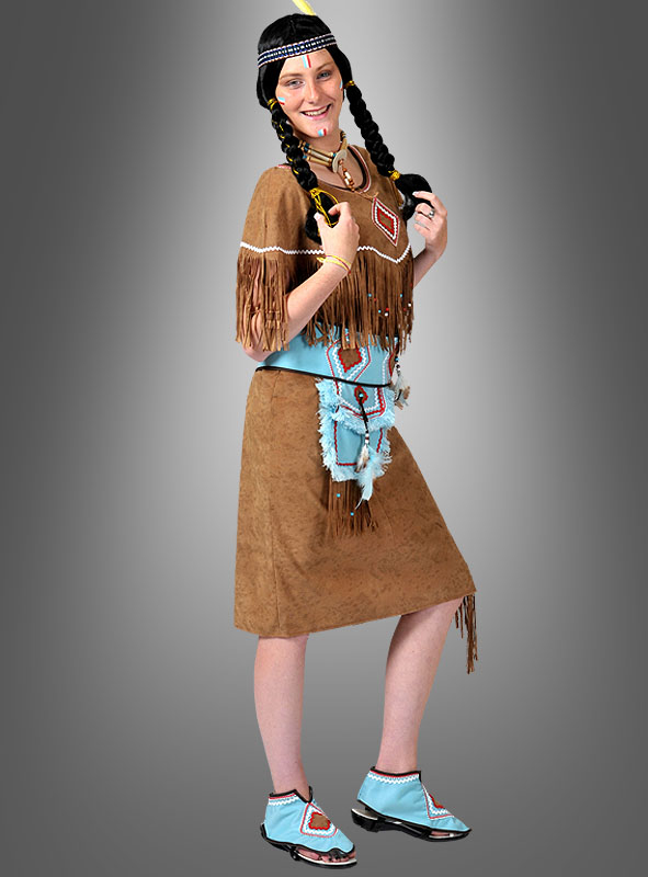 Indianerin Sioux Indianer Squaw Apache Wilder Westen Kostüm Kleid Indianerkostüm 