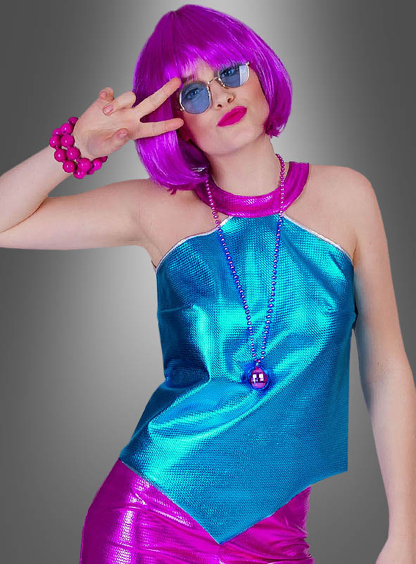 Disco Top 70er Glanzshirt