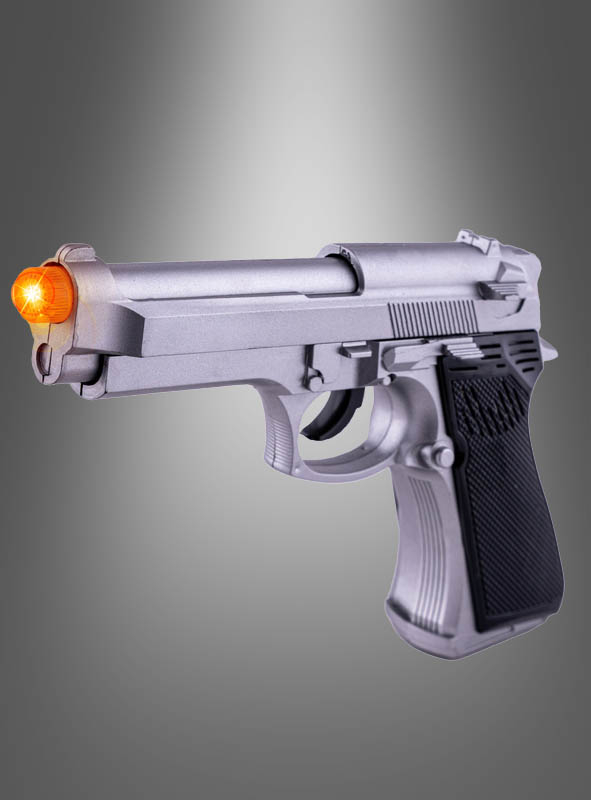 Pistol with Light and Sound silver