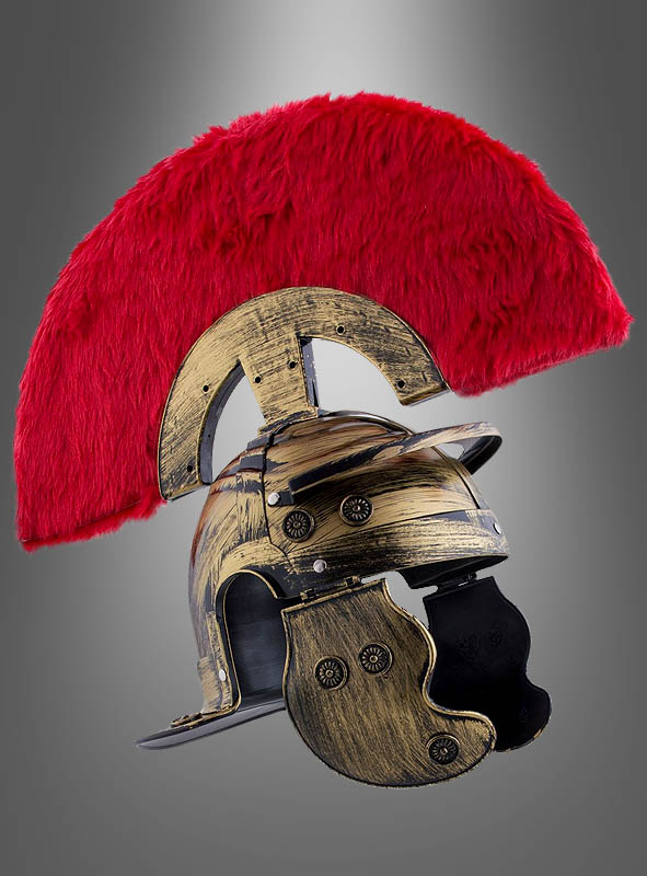 Römer Helm mit rotem Kamm Centurio