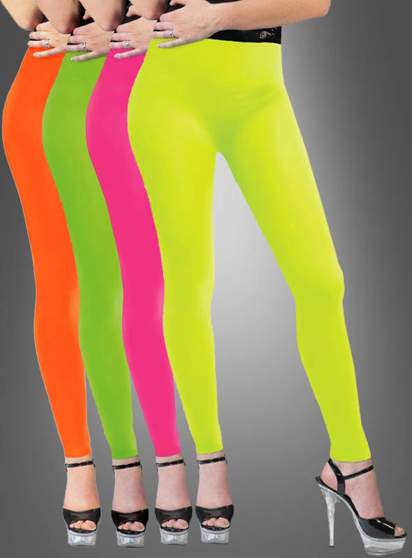 80er-jahre-mode-leggings-muster-schwarz-weiss-neonfarbe-schuhen