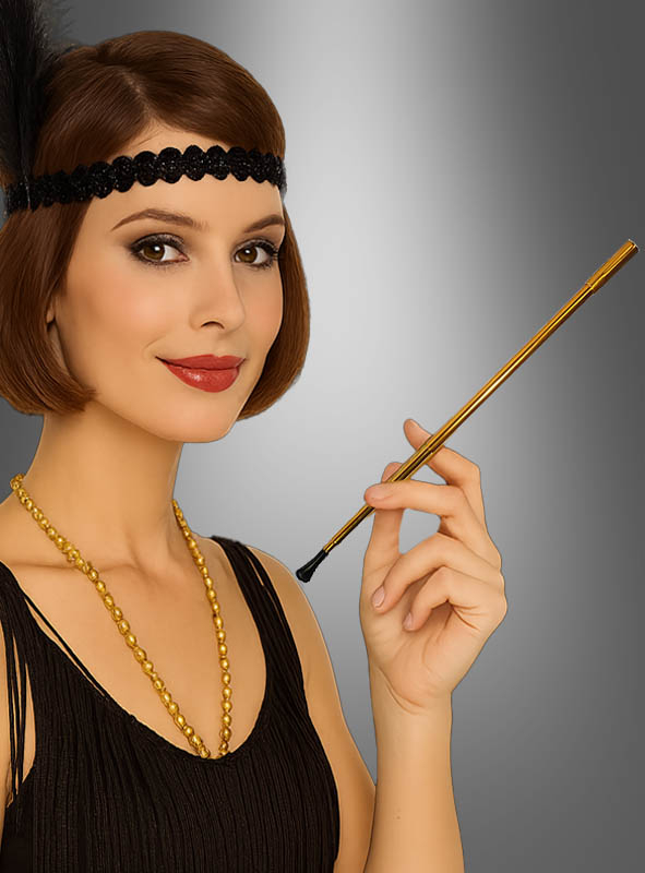Golden Cigarette Holder for 20s Costumes