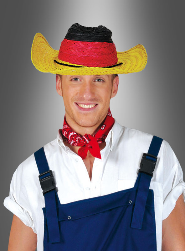 Cowboy Straw Hat Germany Flag