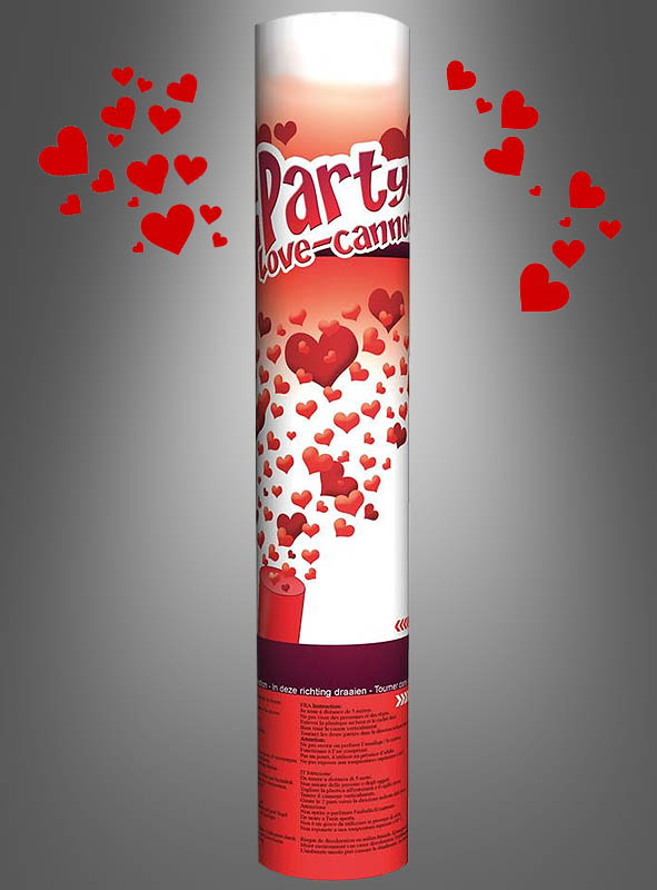 Confetti Canon with Hearts 25cm