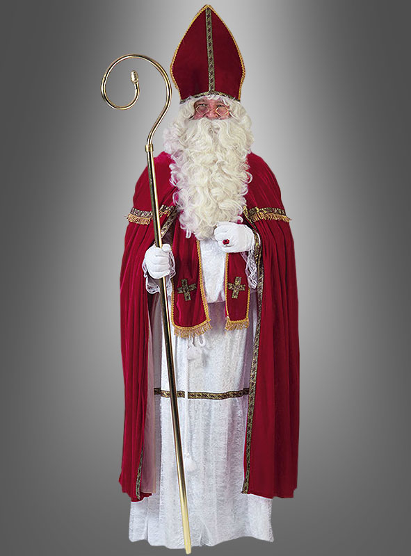 Nikolaus Mantel bodenlang NEU Herren Karneval Fasching Verkleidung Kostüm 