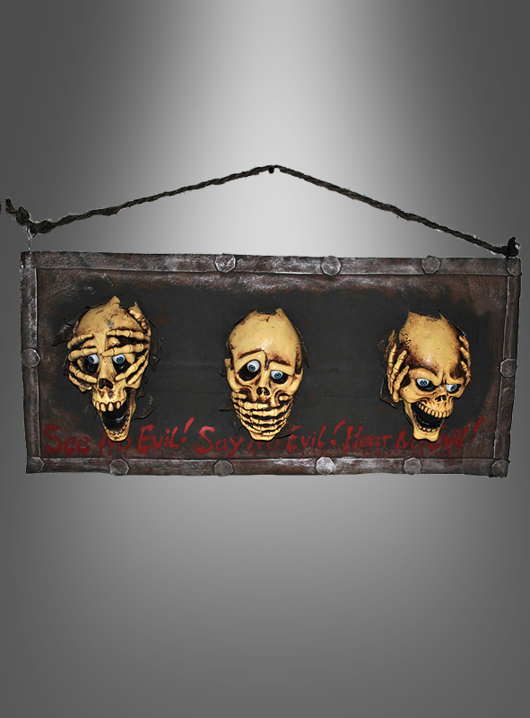 Hear, Say and See No Evil Wanddeko