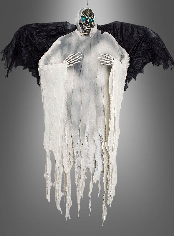 Halloween Deko Gespenst Hängender Geist in Ketten 90 cm Skelett zum Aufhängen 