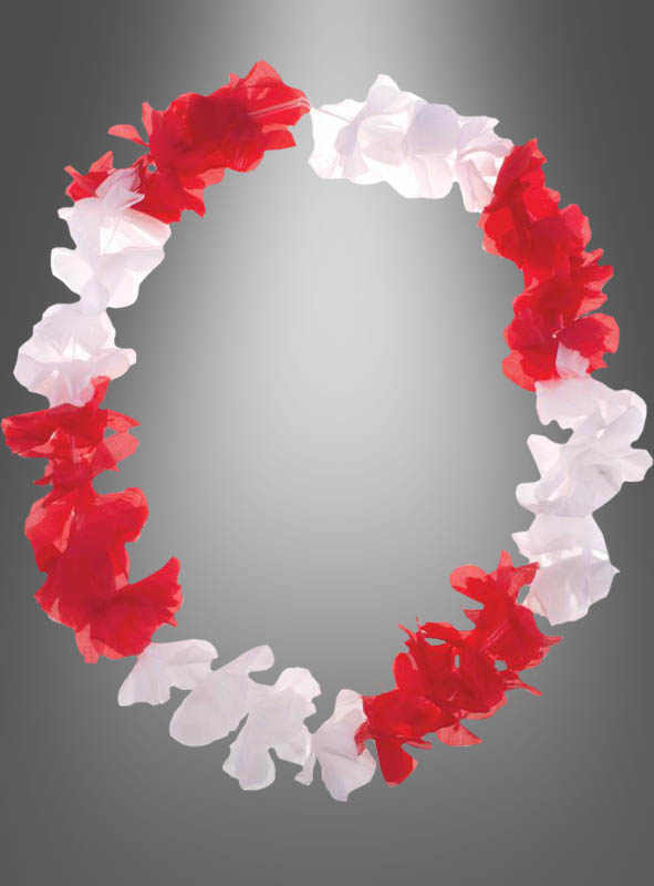 Hawaiian Lei red-white