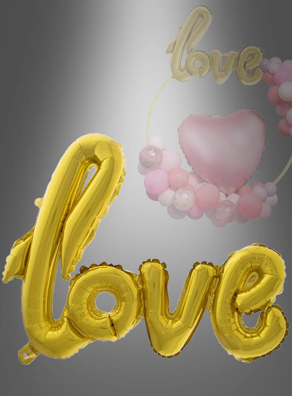 Foil Balloon 100cm Love Lettering gold