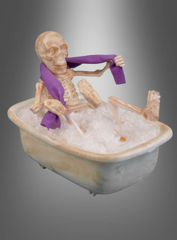 Animated Skeleton in Bathtub 27cm
