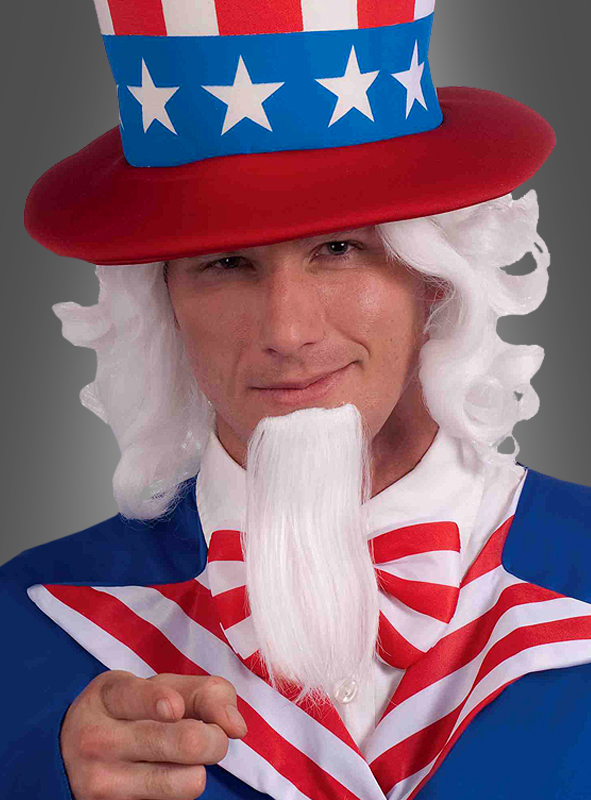 Uncle Sam wig and beard
