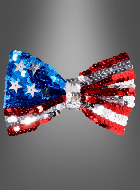 USA Sequin Bow Tie