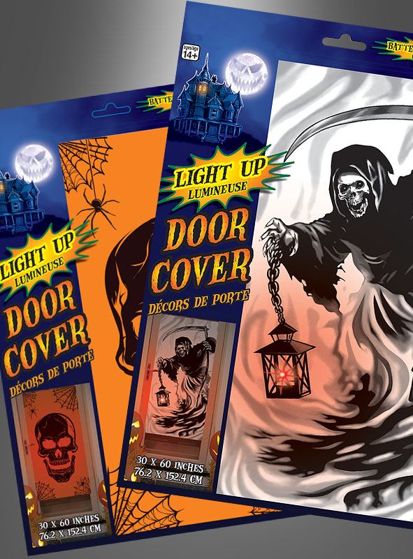 Door Cover Halloween With Light Kostumpalast De