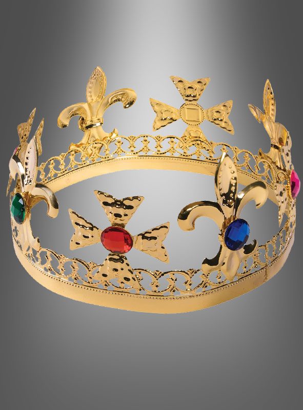Königskrone aus Metall in gold