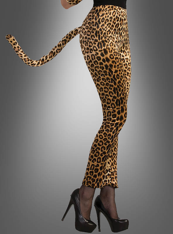 Leoparden Leggings Mit Schwanz Bei Kostumpalast