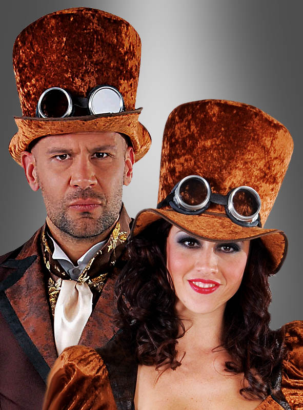 Brauner Zylinder Steampunk Unisex