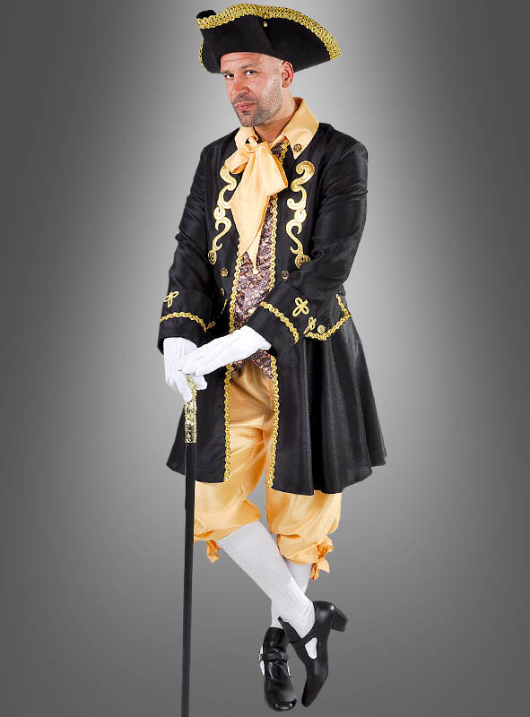 Anzug Marquis Taft schwarz Barock Kostüm Herren Karneval Fasching Halloween