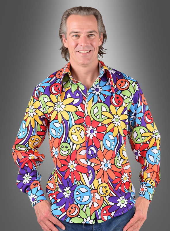 Smile Hippie Flower Shirt for Men