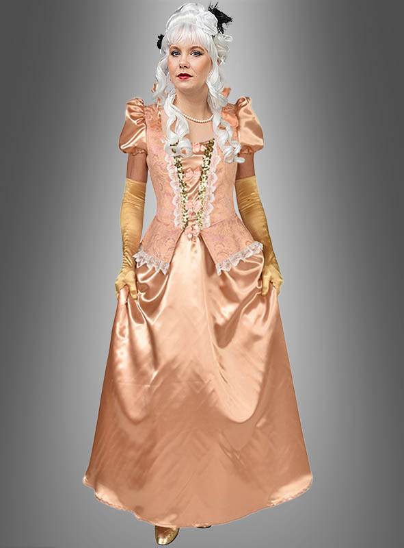 Noble baroque dress long apricot