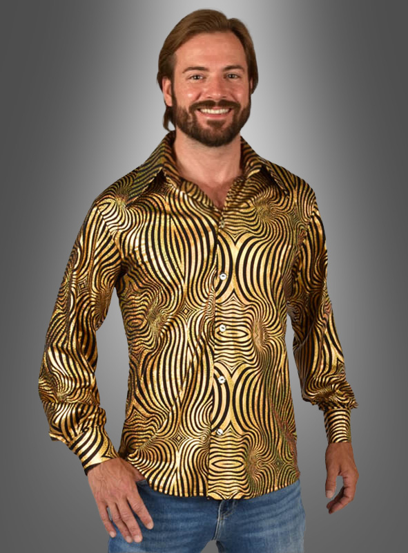 Hologram Party Shirt gold black