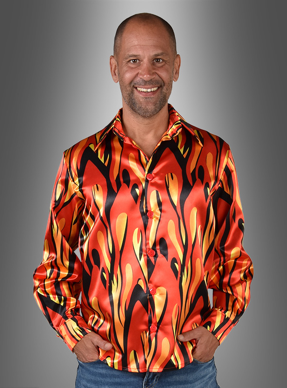 80s shirt flame design men Kostumpalast