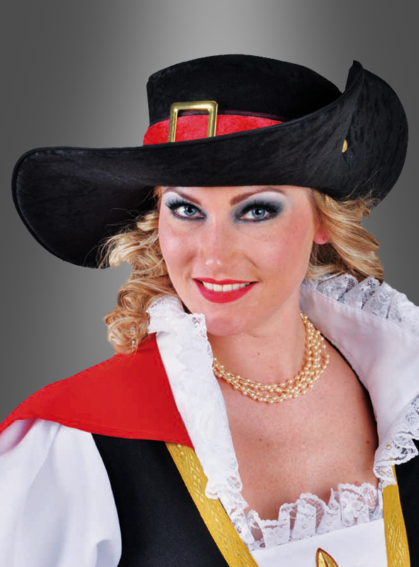 Kostüm Zubehör eleganter Damen Miniatur Hut Pirat Karneval Fasching Rub 