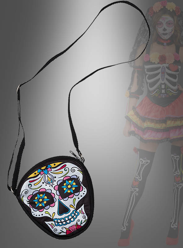Halloween Handtasche Tag der Toten 20x20cm