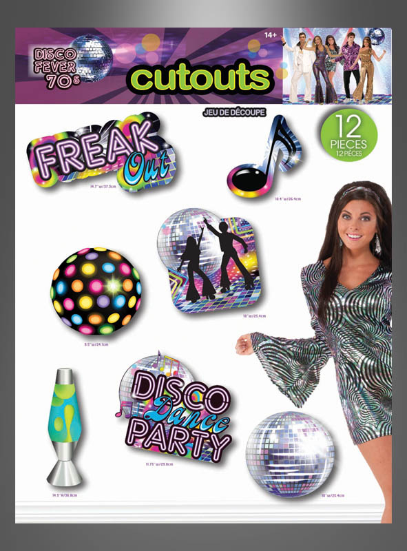 Disco Cutouts Deko 12 Teile