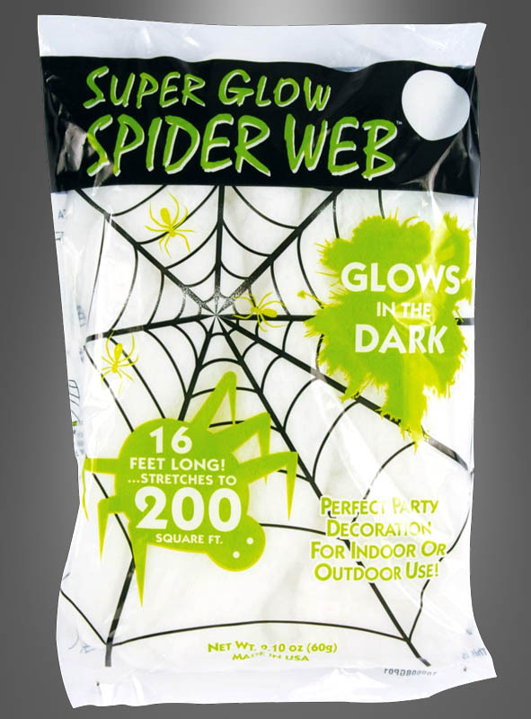 Leuchtendes Spinnennetz Halloween 60 g
