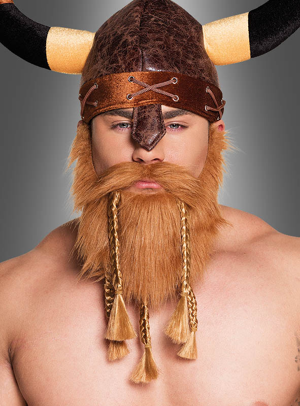 Red Full Beard with Braids for Vikings
