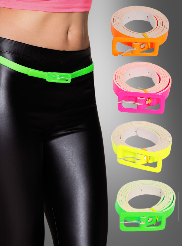 80s belt slim neon