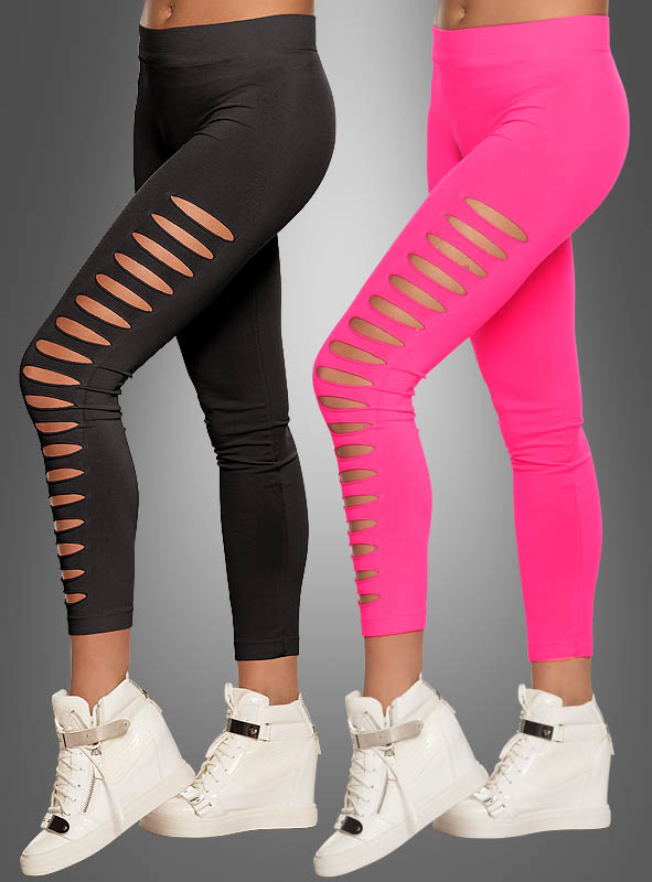 Leggings Opaque Neon 80s Look buy here » Kostümpalast