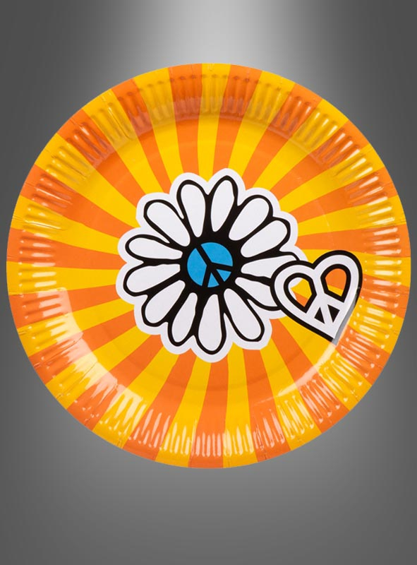 Hippieparty Pappteller 6er Pack