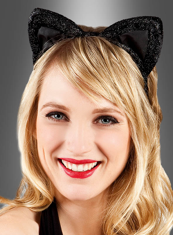 Haarreif Katzenohren Karneval Ohren Katze Haareifen Fasching Kopfbedeckung