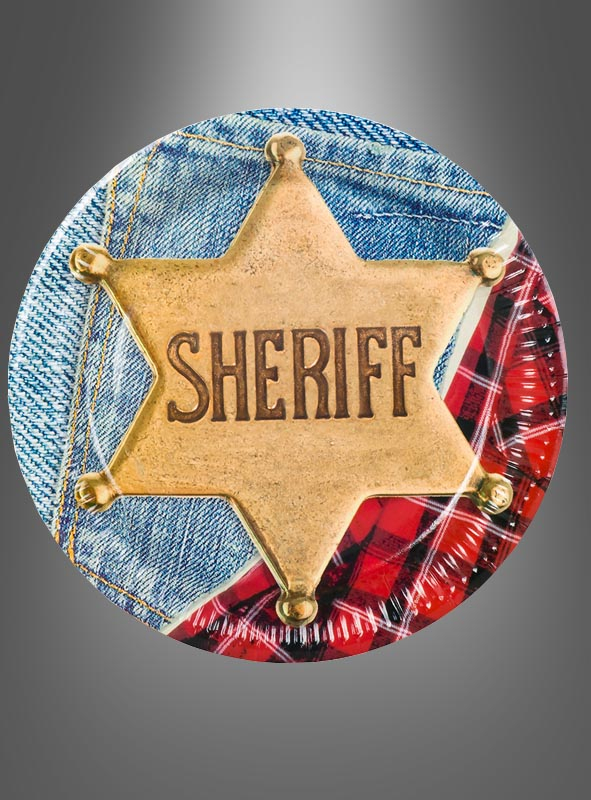 Pappteller Wild West Sheriff 6 Stk.