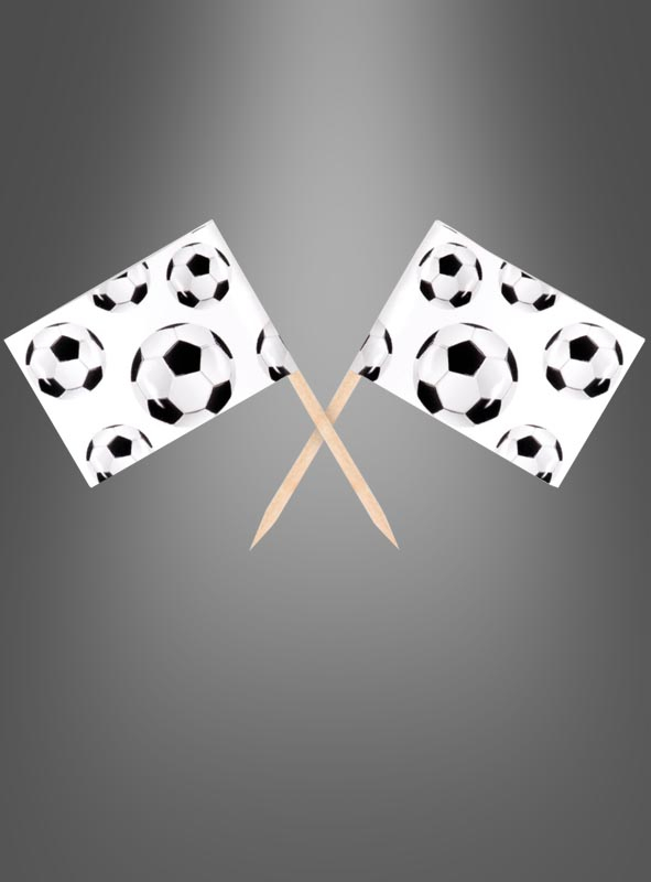 Fußball Partypicker mit Fahne 24 Stk.
